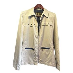 Vintage Robert‎ Lewis Zip Jacket | Beige 70s Style Utility Coat Size 40 Long